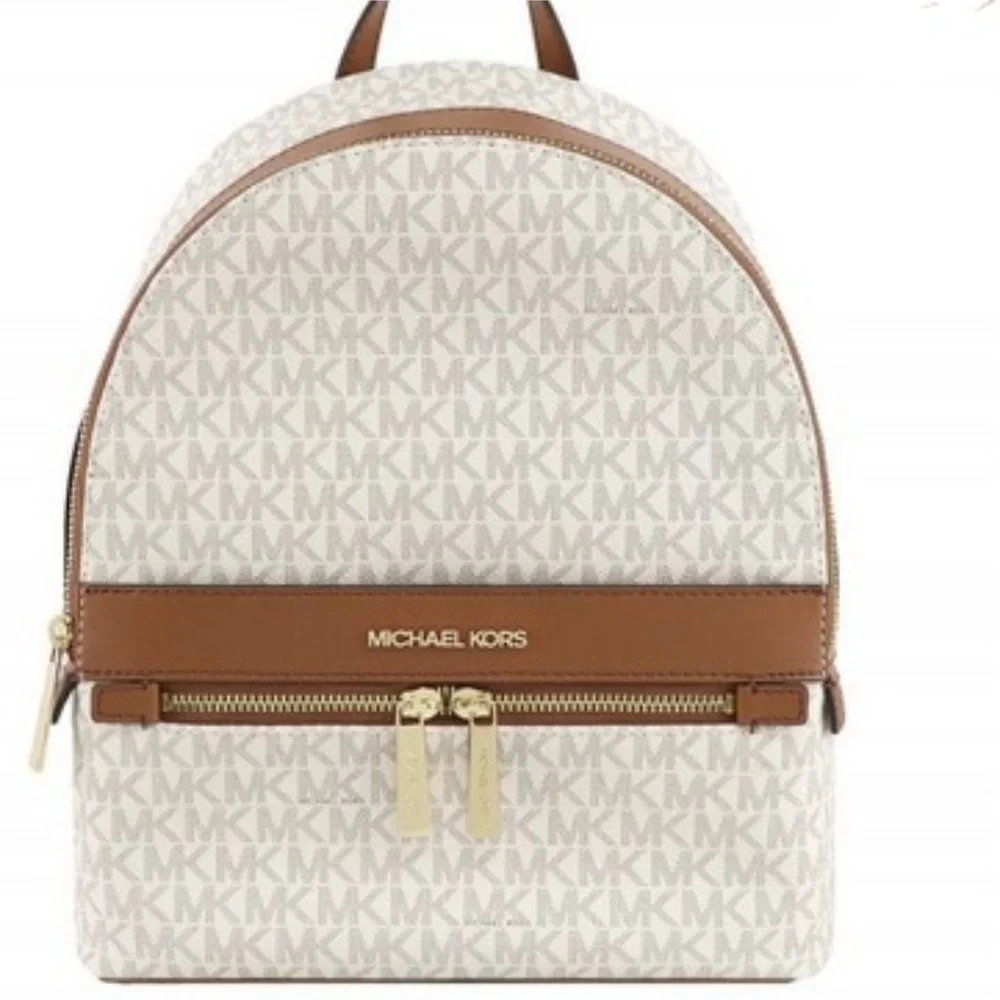 MICHAEL KORS Kenly Medium Backpack Signature Vanilla Bag